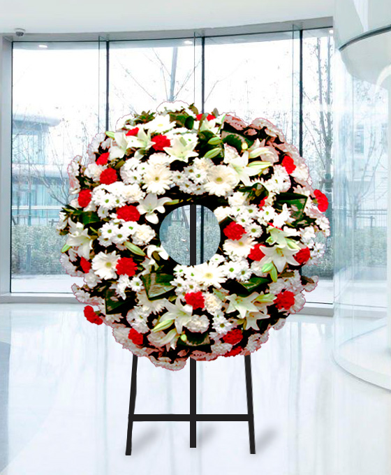 Corona Funeraria Liliums y Gerberas