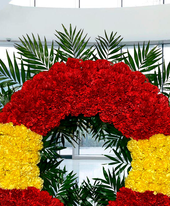 Corona Funeraria con bandera de españa