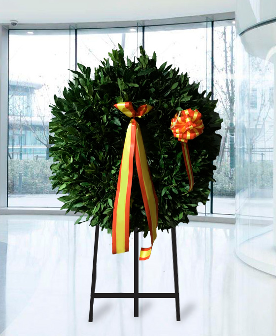 Corona Funeraria con laurel