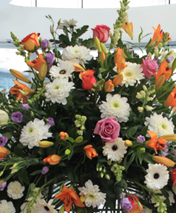 Enviar Corona Funeraria Premium Naranja