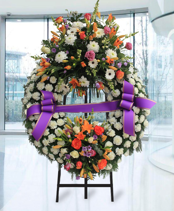 Enviar Corona Funeraria Premium Naranja